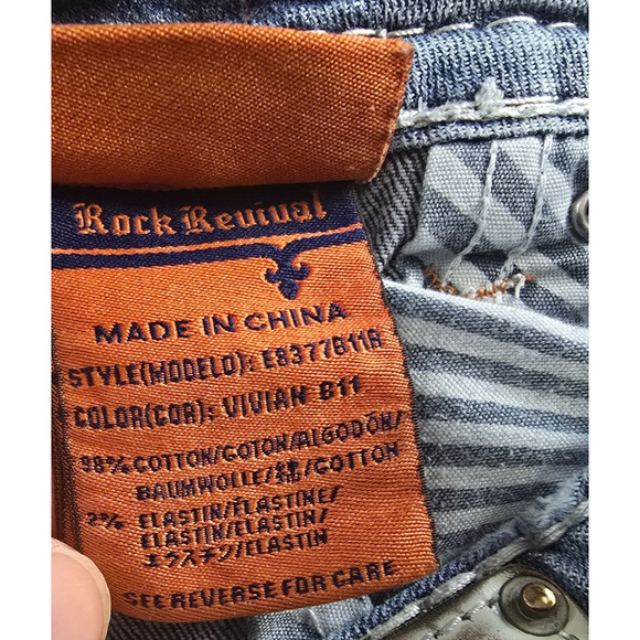 Rock Revival Jeans Women's 30 Blue Vivian Boot Distressed & Fade - Picture 8 of 16